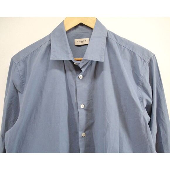 Lafaurie Mens Clark Shirt Regular Long Sleeve Dress Button Shirt Size Large Gray - Picture 2 of 7